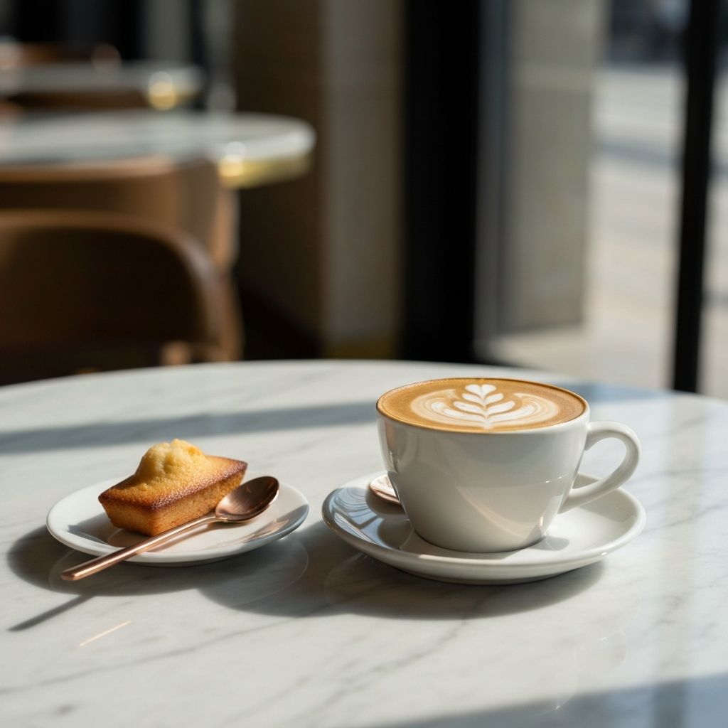 Cappuccino with latte art
