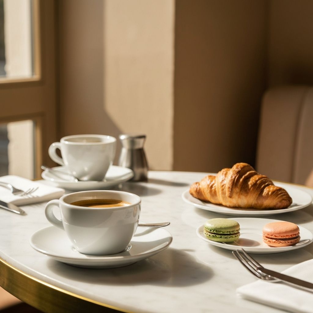 Elegant Parisian bistro setting